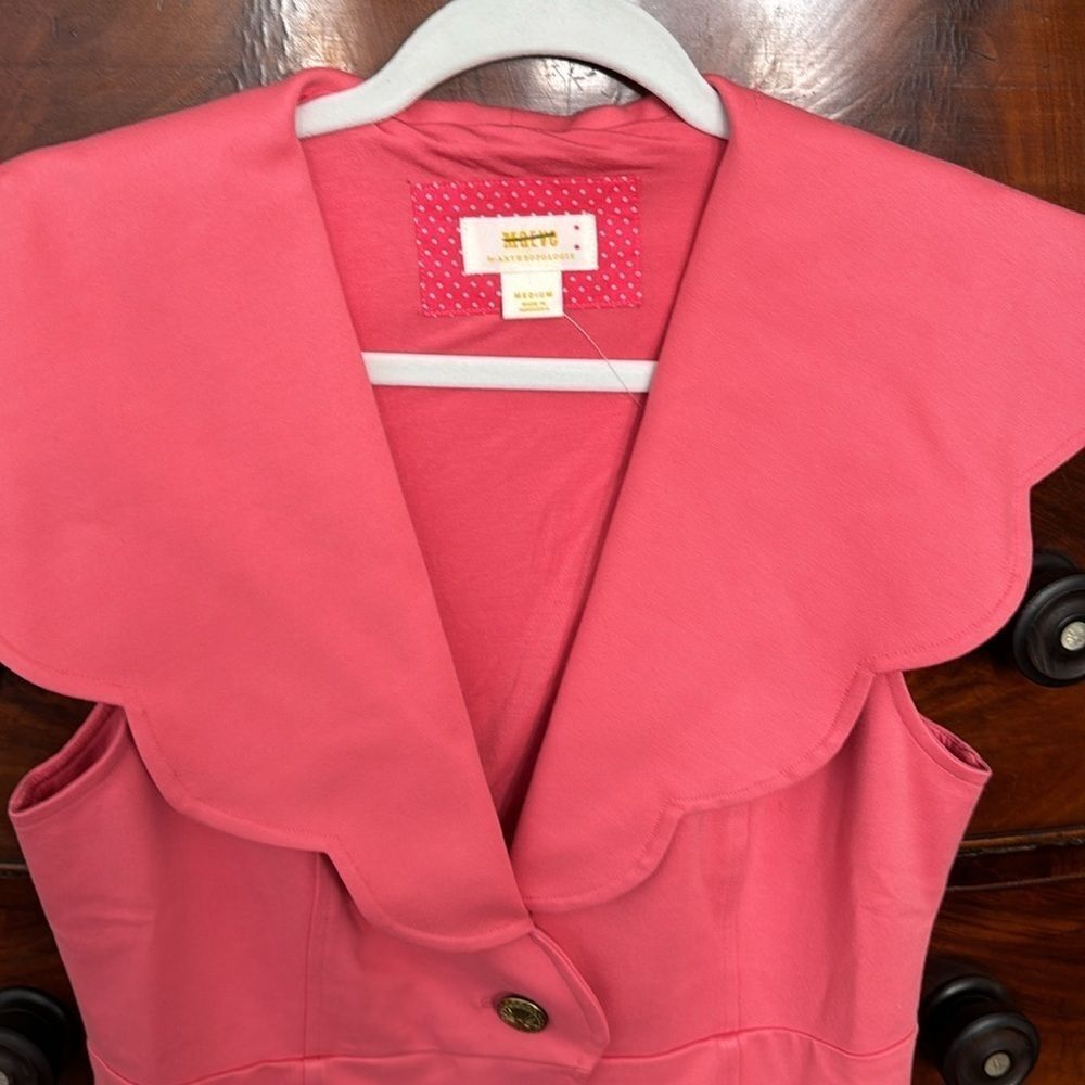 Maeve Scalloped Buttondown Dress Size Medium - Picture 6 of 8